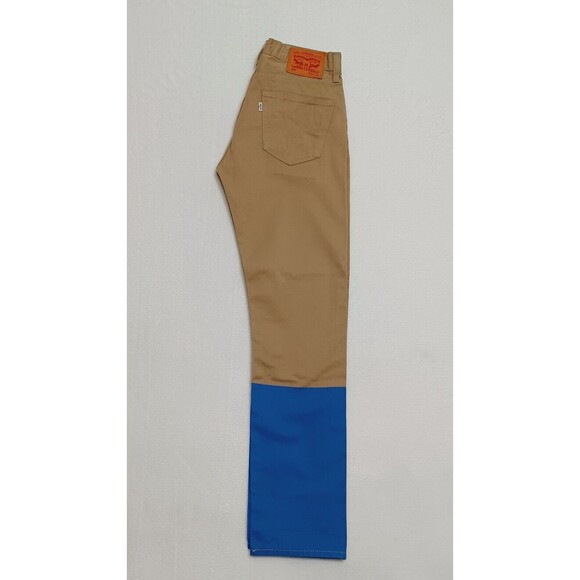 Levi's 508 Men's 30X32 Regular Fit Tappered Leg Colorblock Tan/Blue Urban Jeans - Picture 11 of 12
